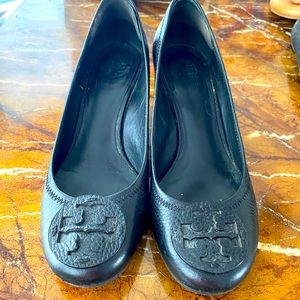 Tory Burch Black Wedges